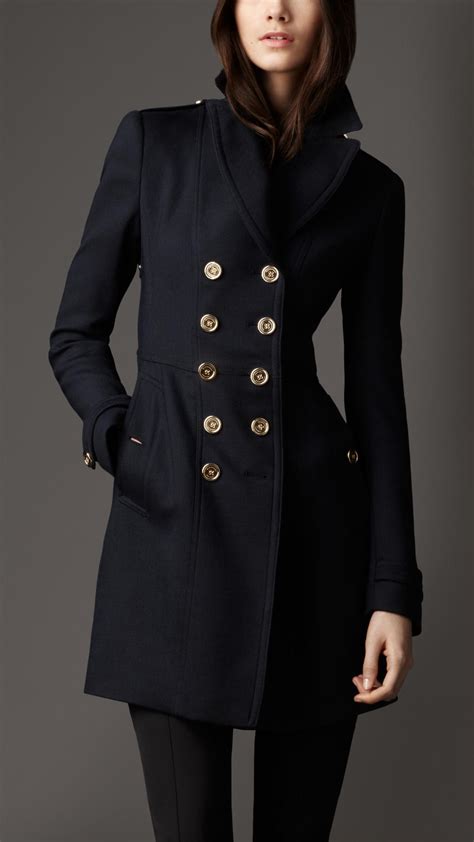 burberry navy down coat|burberry overcoat women's.